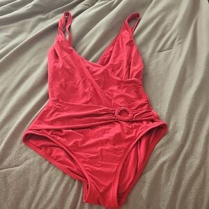 Stylish Red One Piece Swimsuit